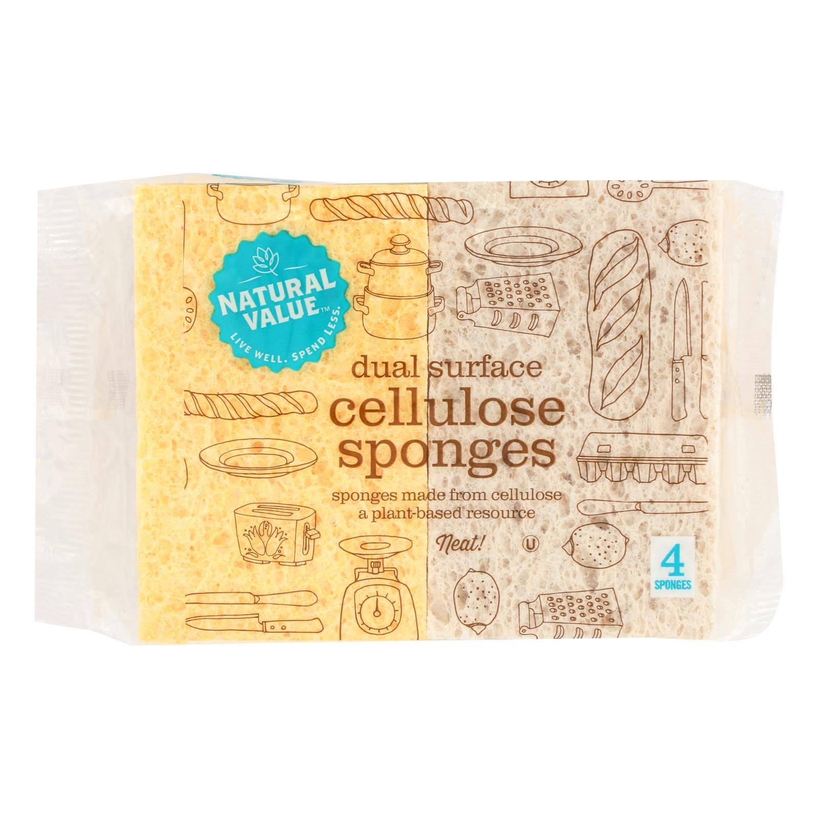 Cellulose Sponges Case of 24, 4 Count S8136