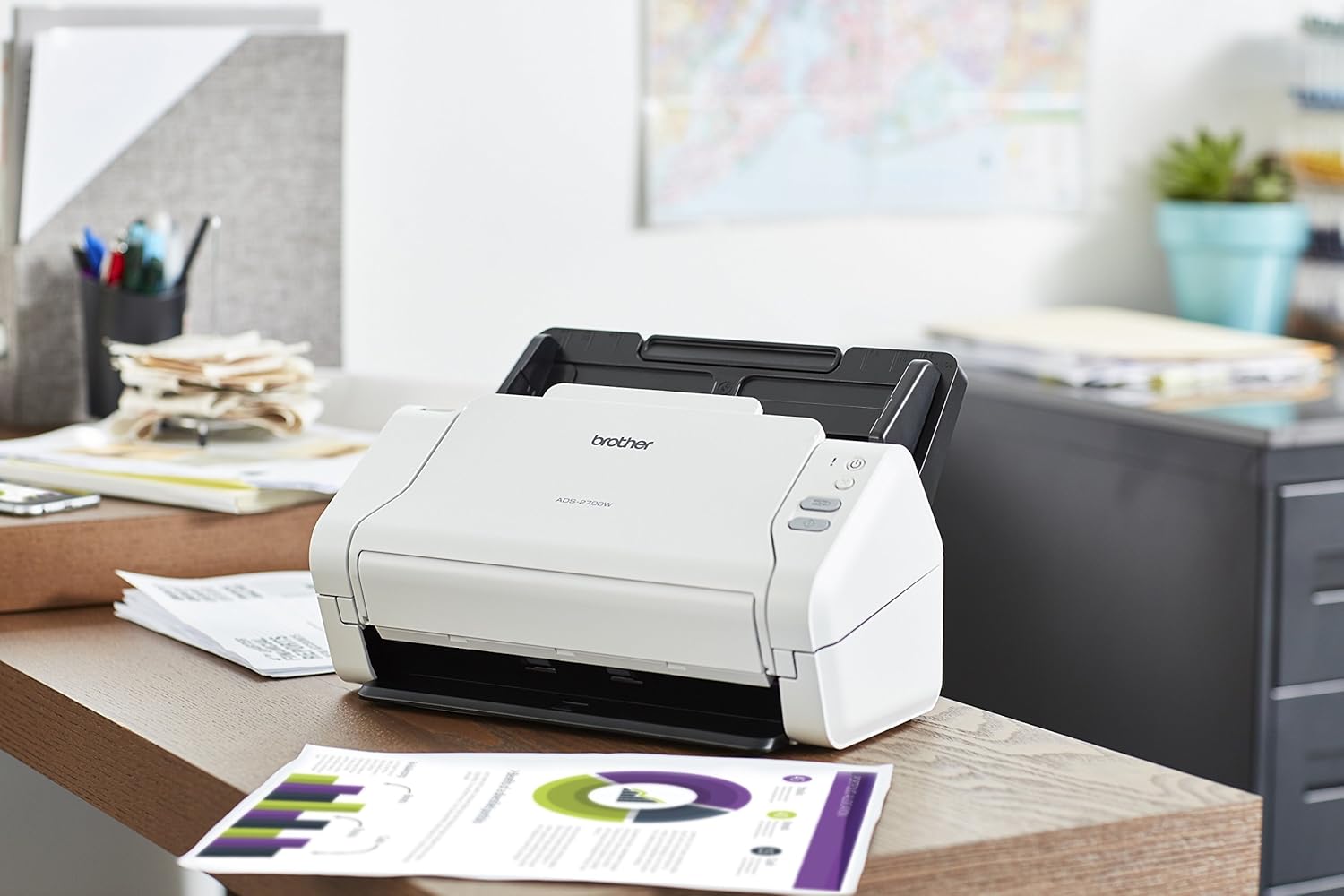 Wireless High-Speed Desktop Document Scanner with Touchscreen LCD R788
