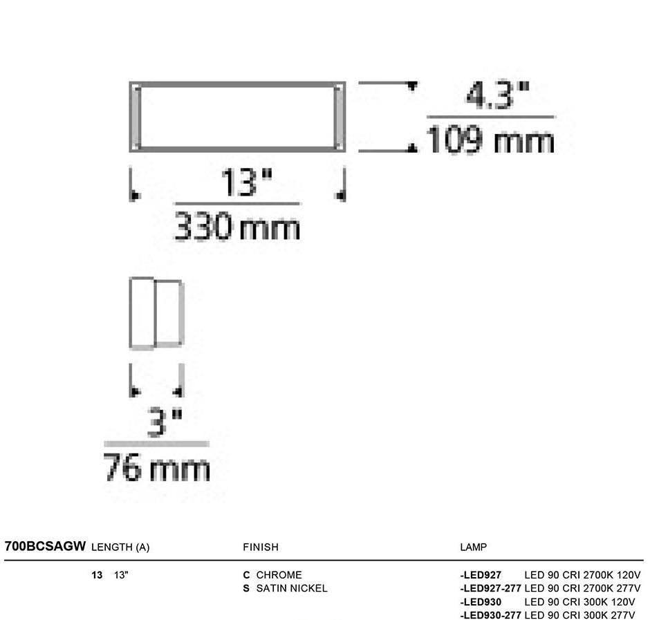 Satin Nickel LED Bath Light V245149