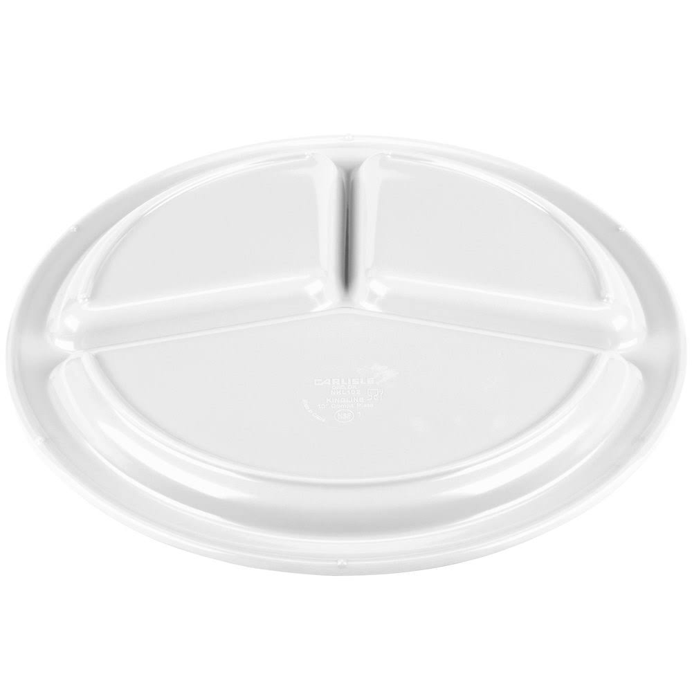 White 3-Compartment Plate B468