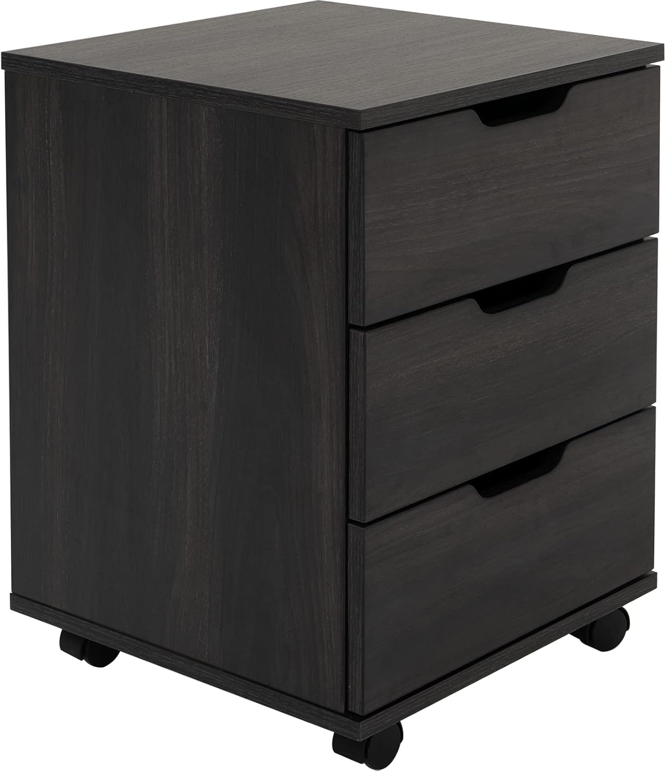 White 3 Drawer Wood Mobile File Cabinet G668978