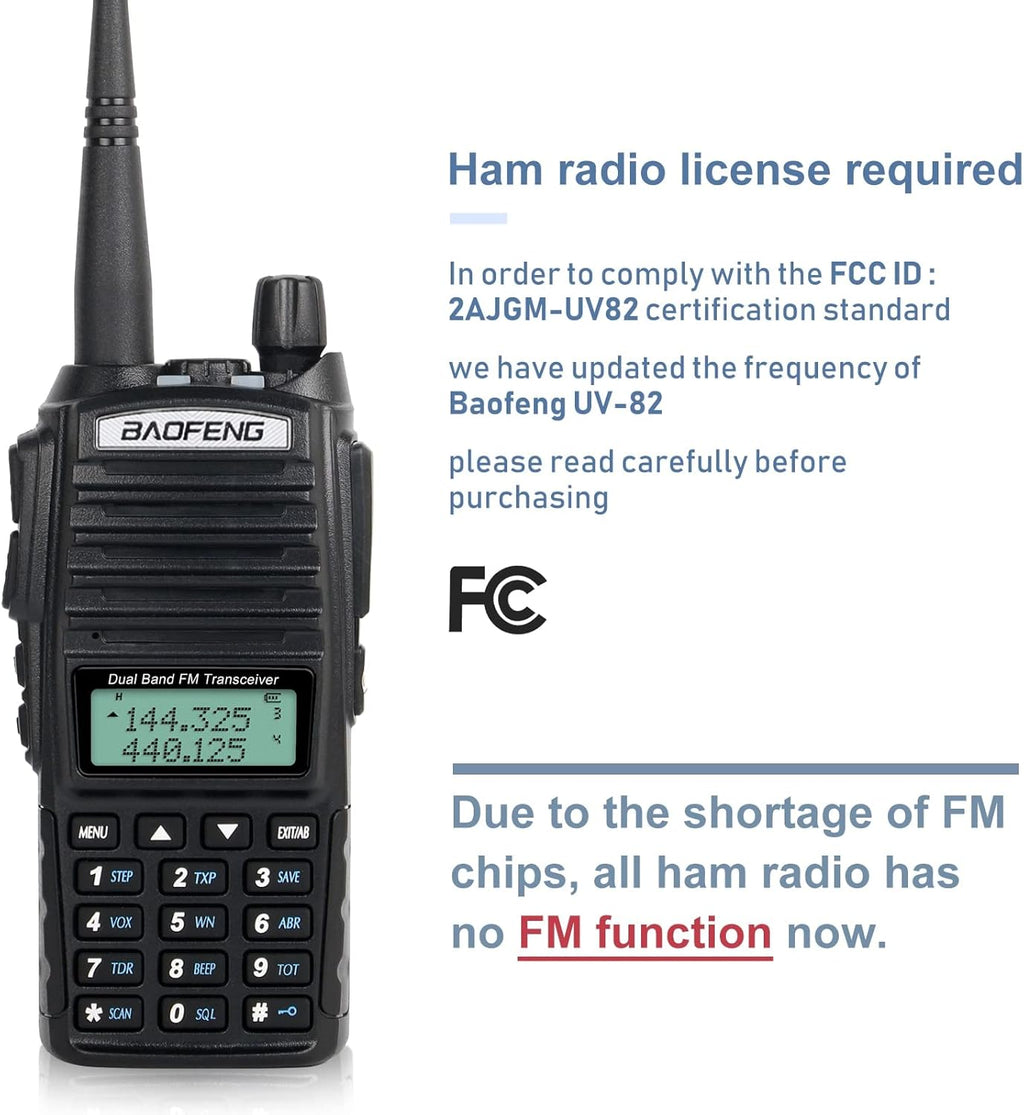 High Power 2 Way Radio Walkie Talkies 2 Pack Black F731