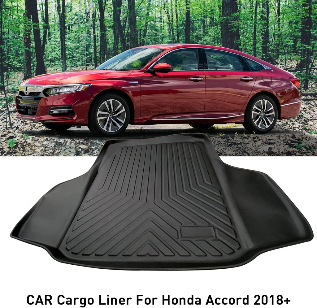 Black All Weather Waterproof TPV Rear Trunk Cargo Mat, Pack of 2 Z64681