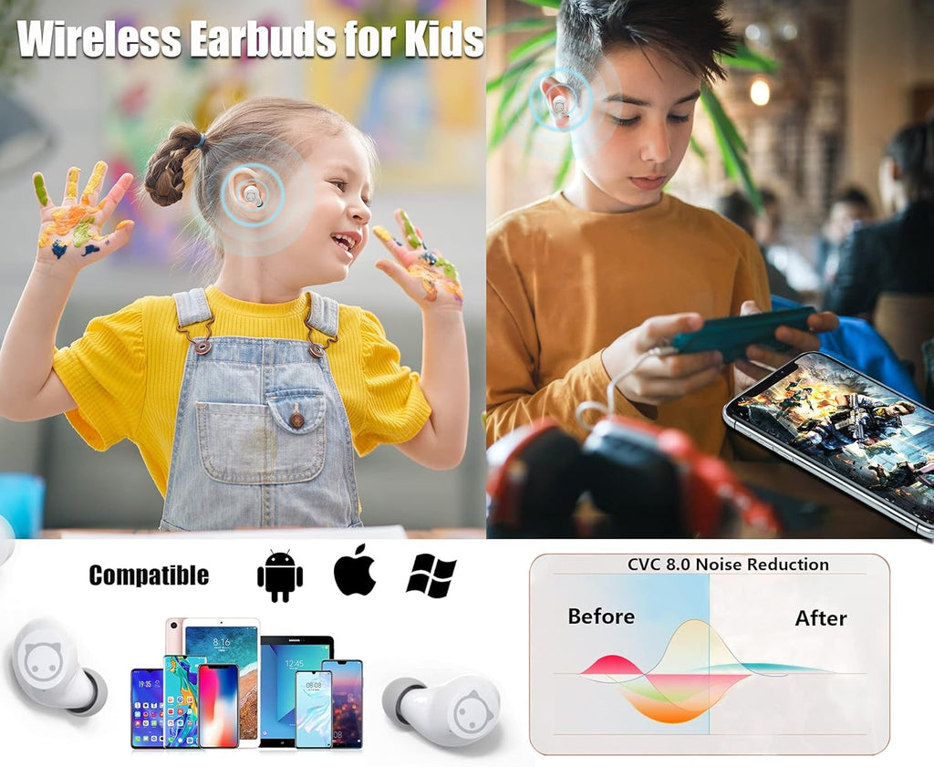 Wireless Earbuds with Wireless Charging Case, IPX6 Waterproof, 36H Playtime, Pack of 2 E7603
