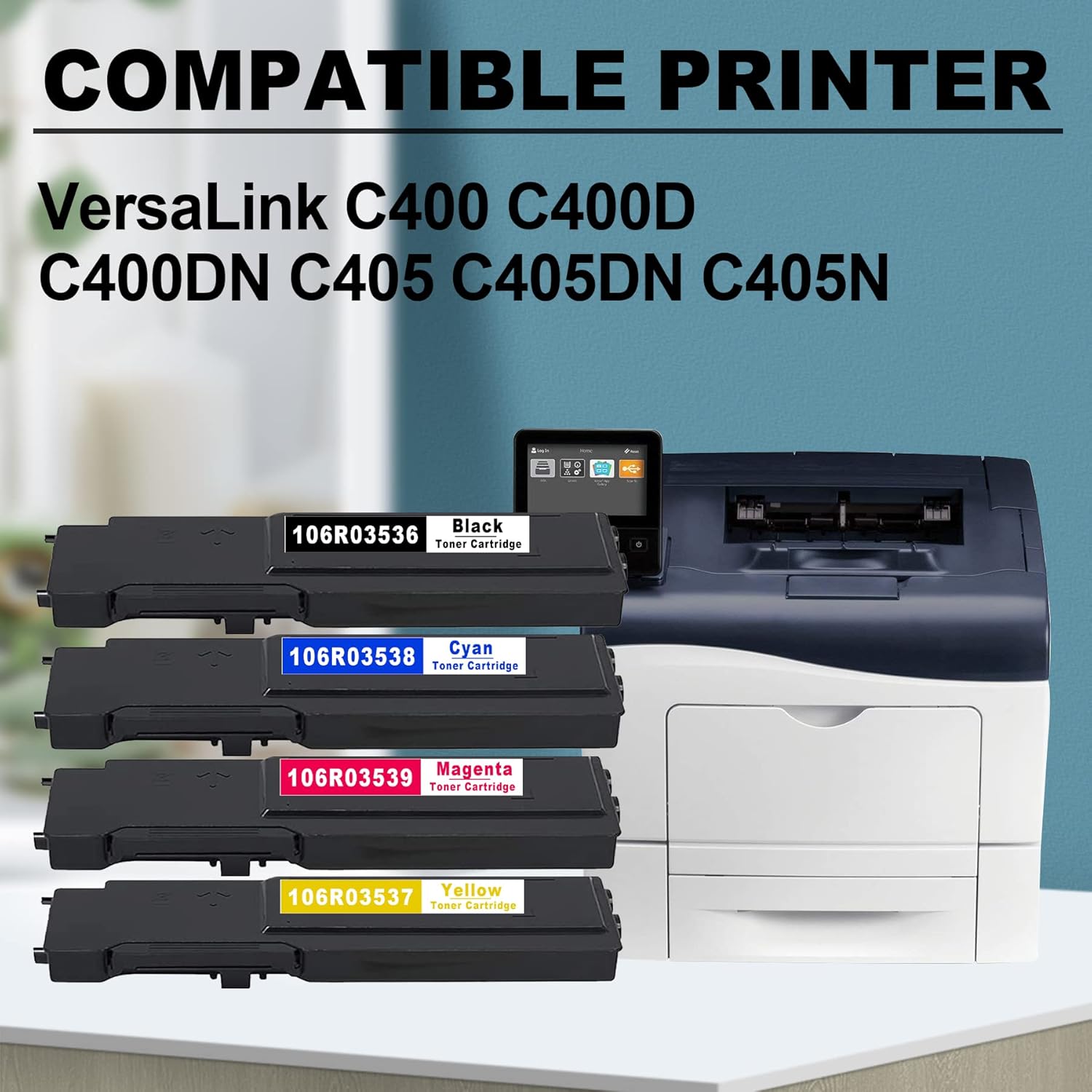 5 PK Toner Cartridge for Xerox C400 C405 Printer B64238