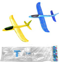 19" Large Gilded Foam Plane Toys (Yellow & Blue 1PK Each) B155035