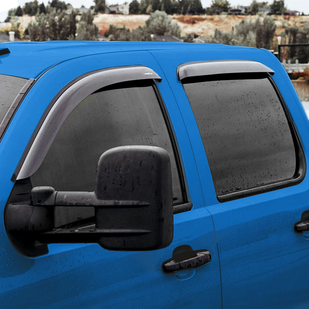 Shatterproof Tape-on Window Deflectors 4 pcs Q16393