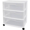 White Frame 3 Drawer See Through Cart J91907