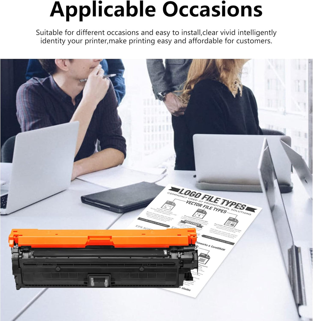 3-Black Remanufactured Toner Cartridge for HP CP5525 Printer U452