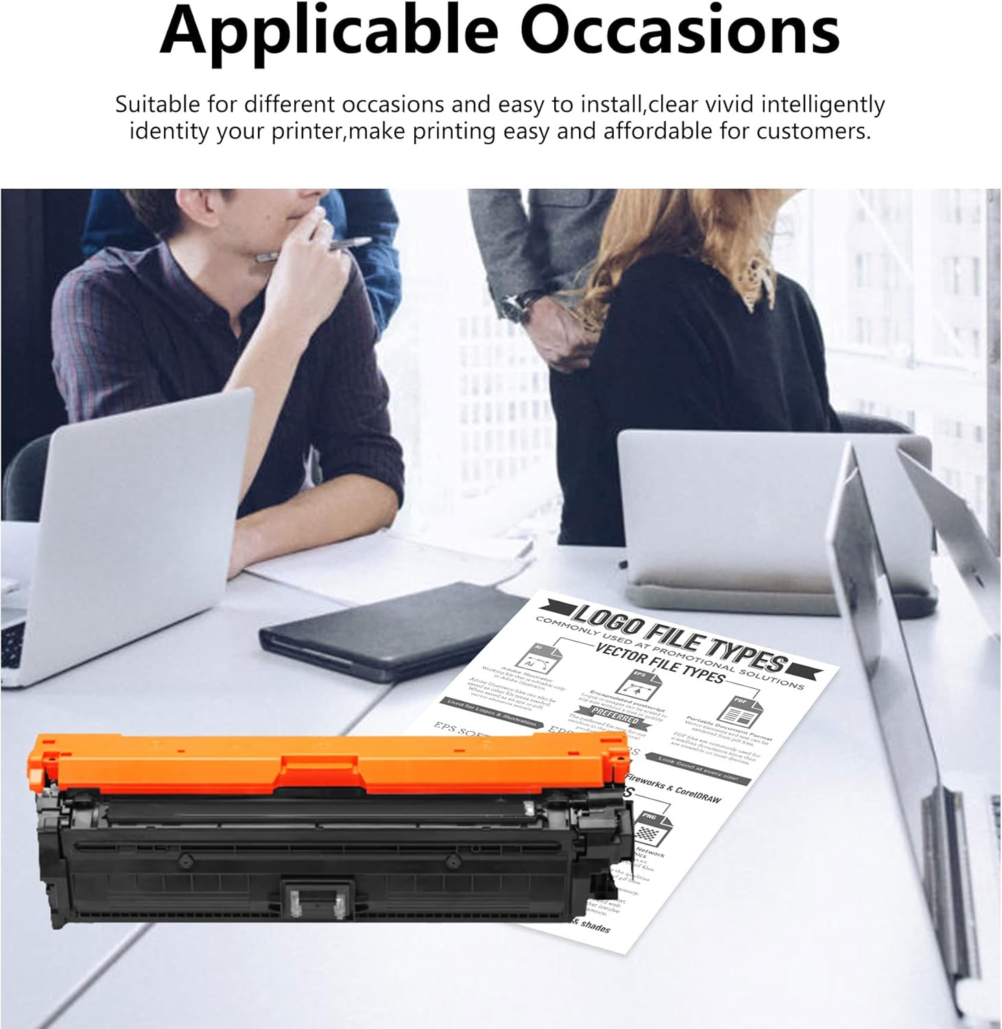 3-Black Remanufactured Toner Cartridge for HP CP5525 Printer U452