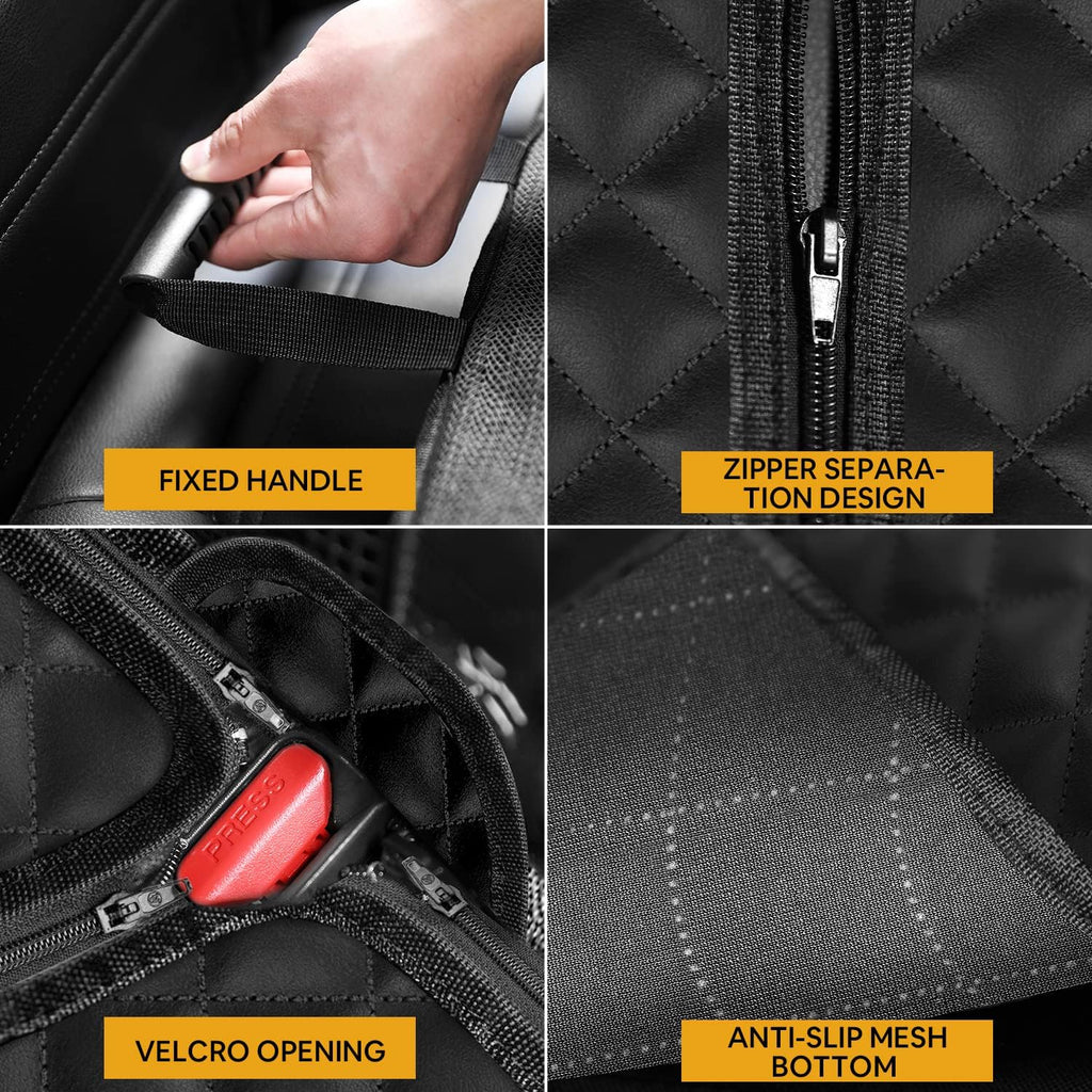 4-in-1 Waterproof Dog Car Seat Cover with Mesh Window, 55 x 58 in, Pack of 2 C18387