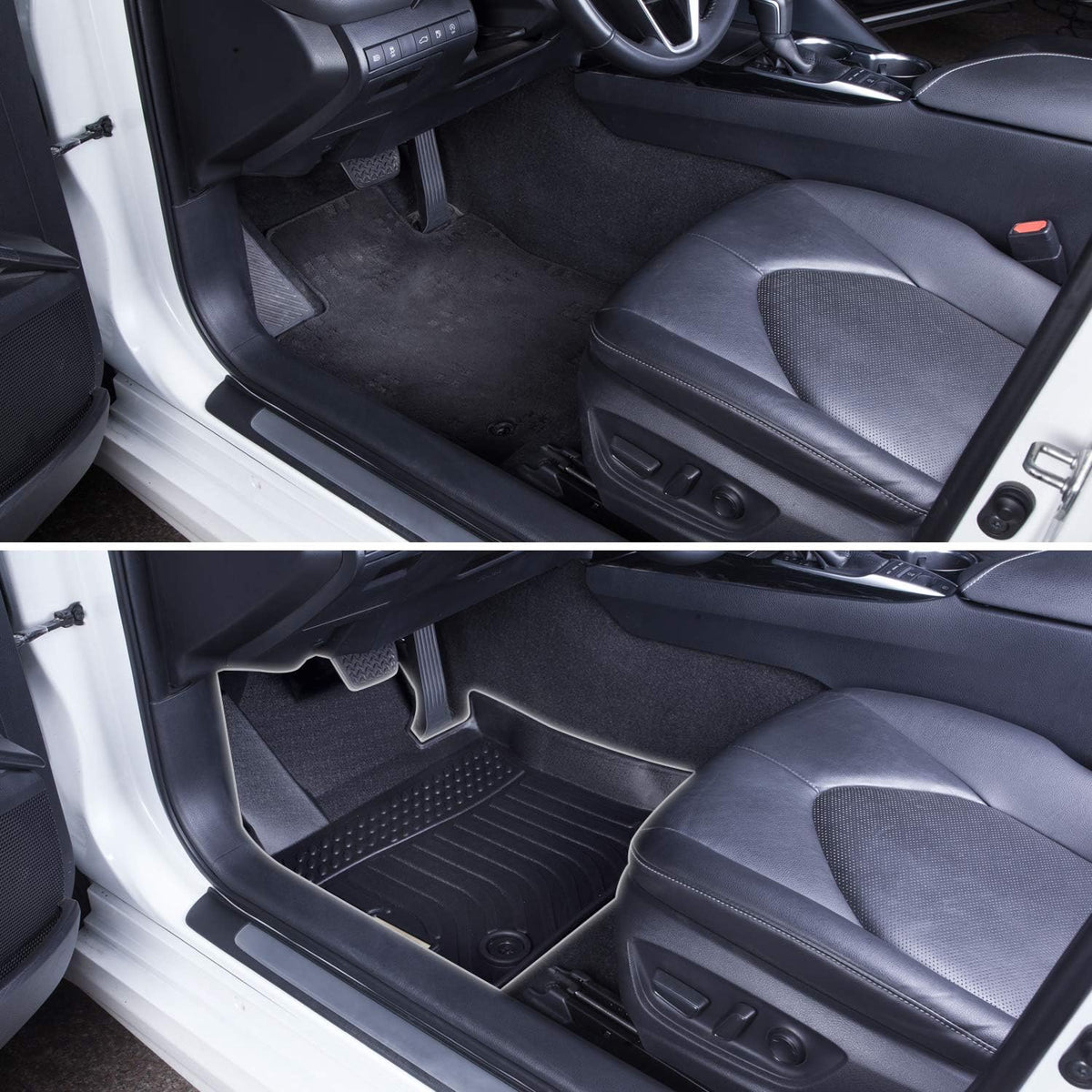 Black Floor Mats Liners for GV80 5 Seats 2021 2022 Heavy Duty All Weather Guard Front Rear Auto Carpet L128