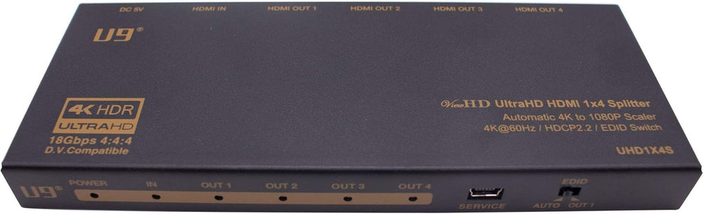 HDMI 1x2 Splitter & Audio Extractor, 4K@60Hz, HDR & Dolby Vision I9832