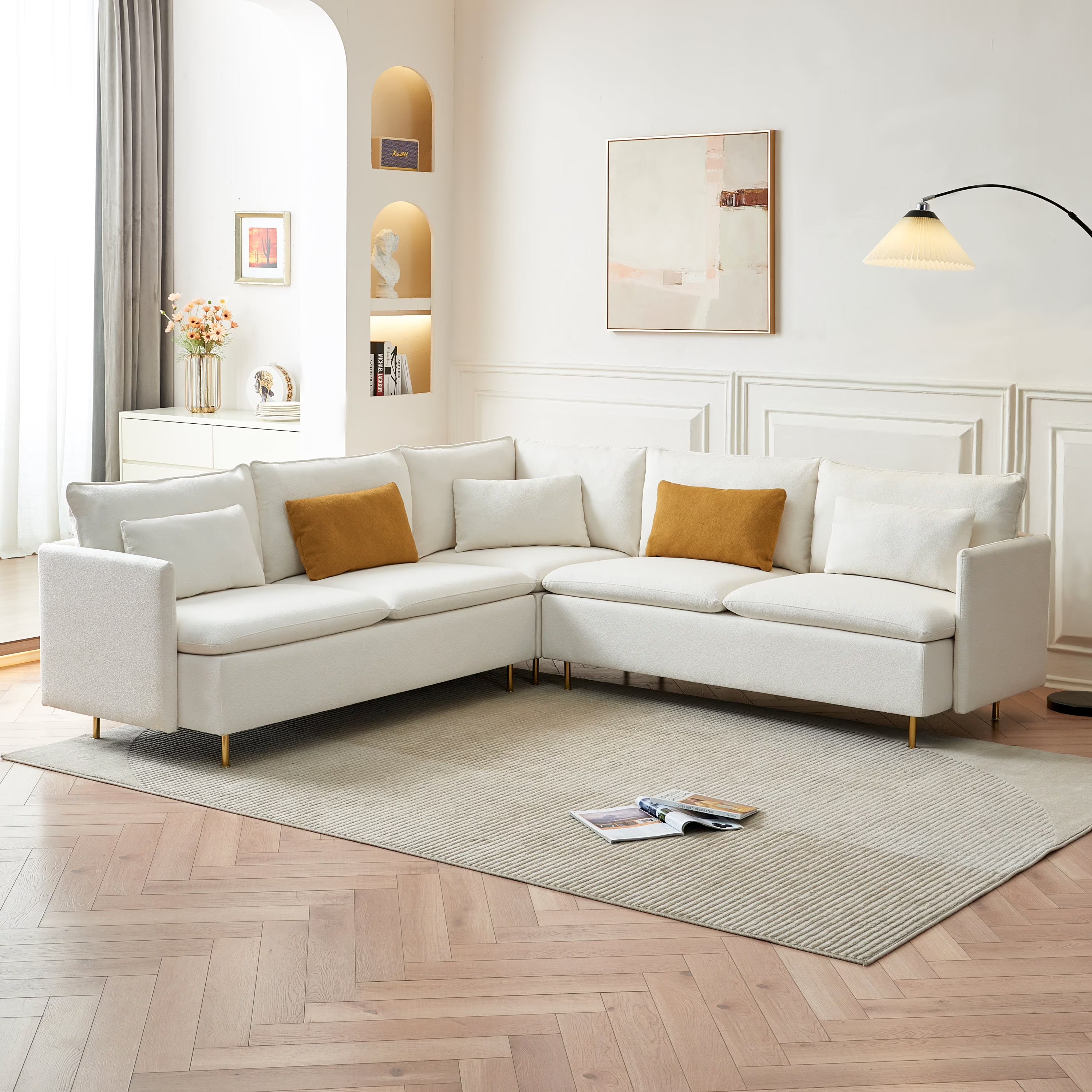 Beige Sectional Sofa B789