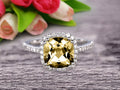 10k White Gold Halo Engagement Ring T600