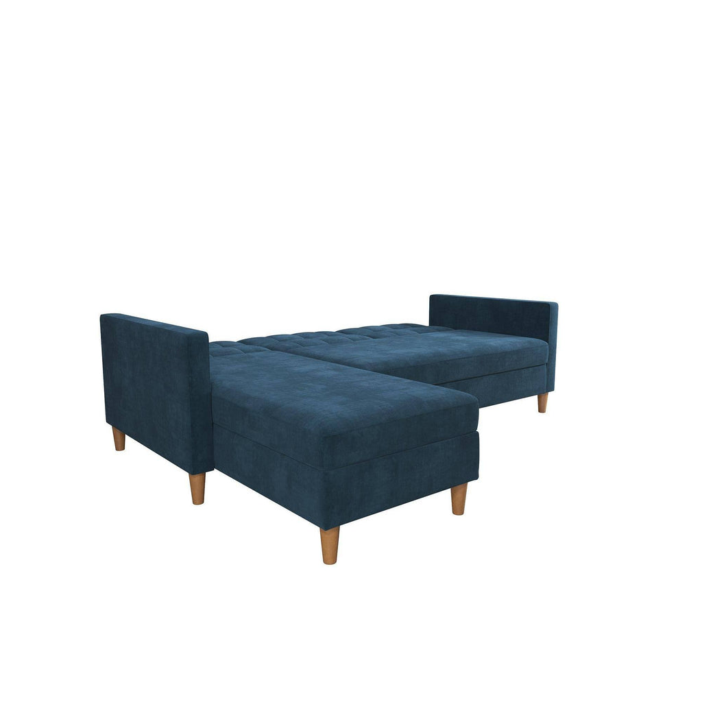 Blue Storage Futon/Sectional R52585