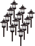12 Pack 100 Lumen Low Voltage LED Pathway Light Landscape Lights (Bronze) G3279