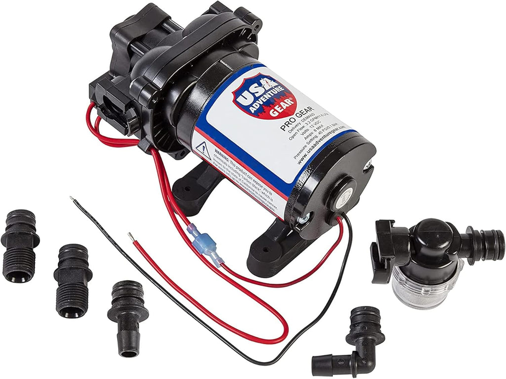RV Replacement Water Pump, 3.3 GPM, 12 Volt DC, Self-Priming E22137