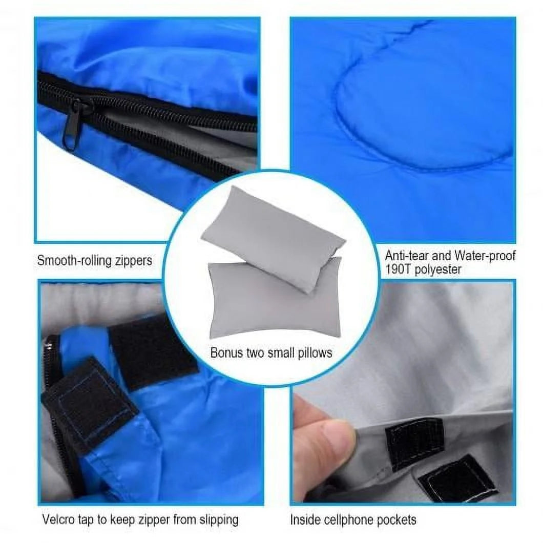 2 Person Waterproof Sleeping Bag with 2 Pillows A453