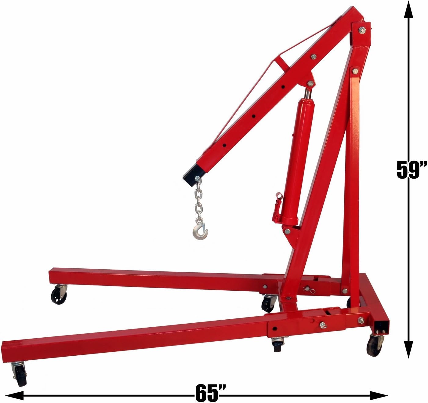 2 Ton Folding Hydraulic Engine Hoist Shop Crane I127