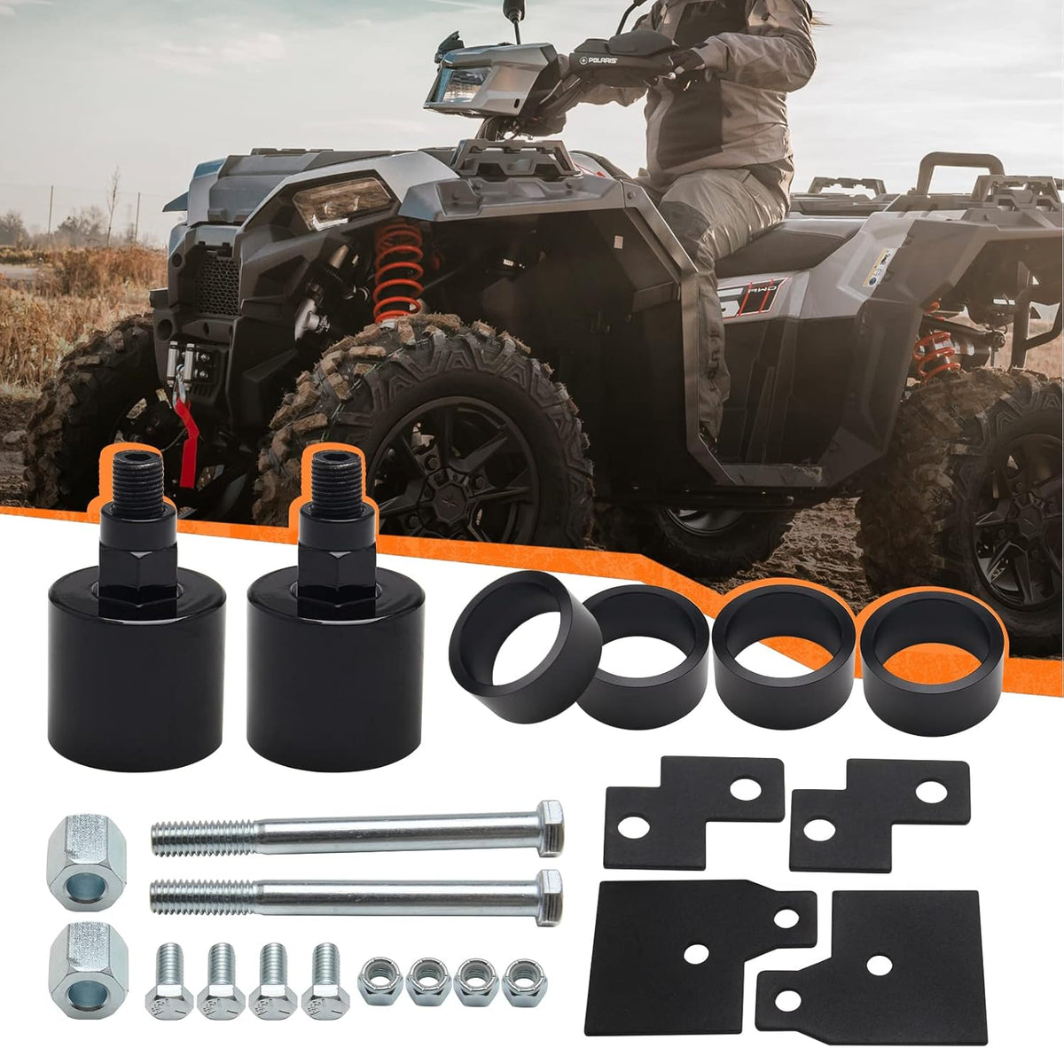 ATV Suspension 4 inch Lift Kit Front & Rear Pack of 2 U45325
