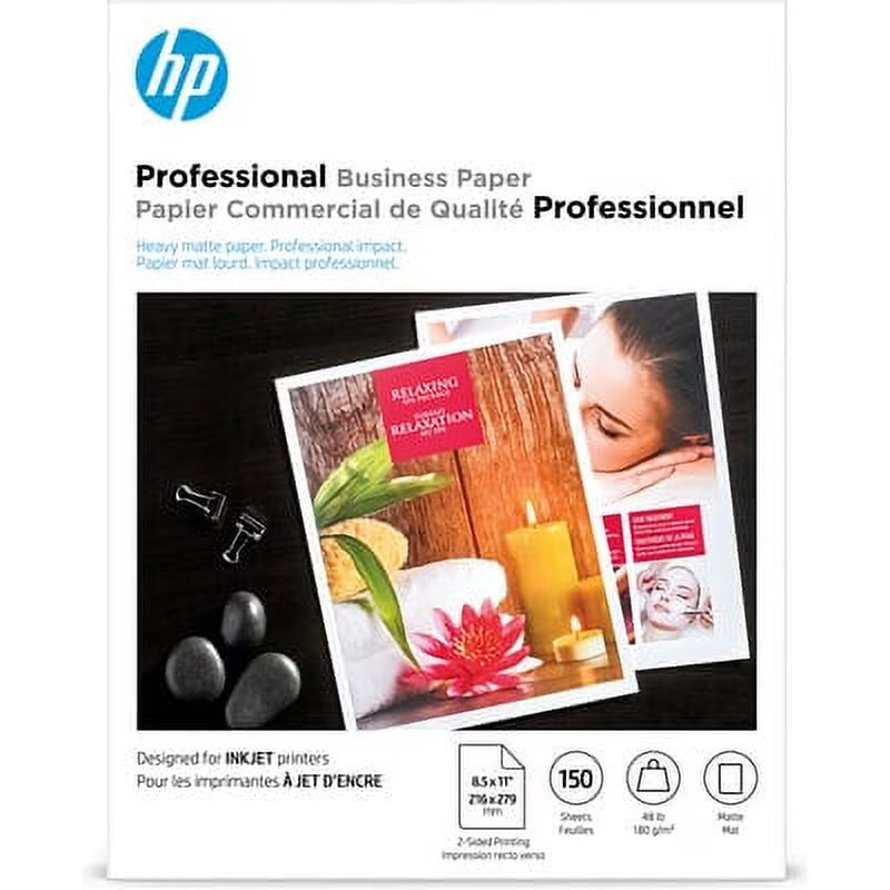 Matte Inkjet Paper 180gsm 150 Sheets Letter 8.5 x 11 in Y540059