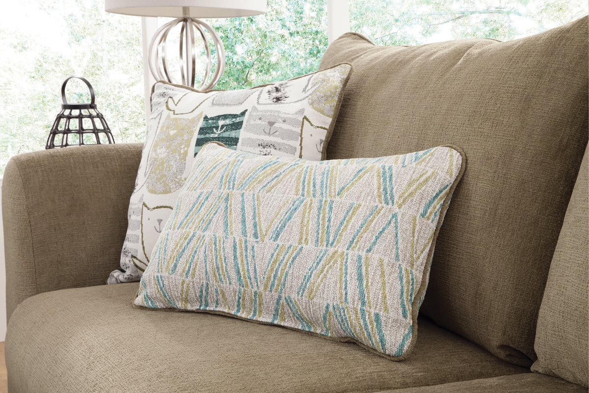 Soft Green Chenille Loveseat Q45395
