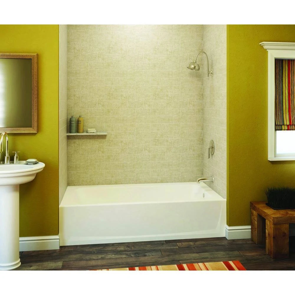 White 5 ft. Left Hand Drain Soaking Tub R93964