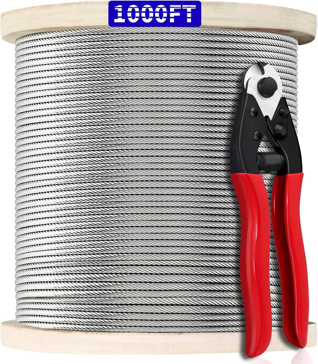 1/8 T316 Stainless Steel Cable 600FT Wire Rope C33905