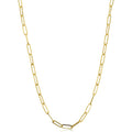 14k Yellow Gold Polished Paperclip Chain Necklace (3.2 mm, 18 inch) V171662