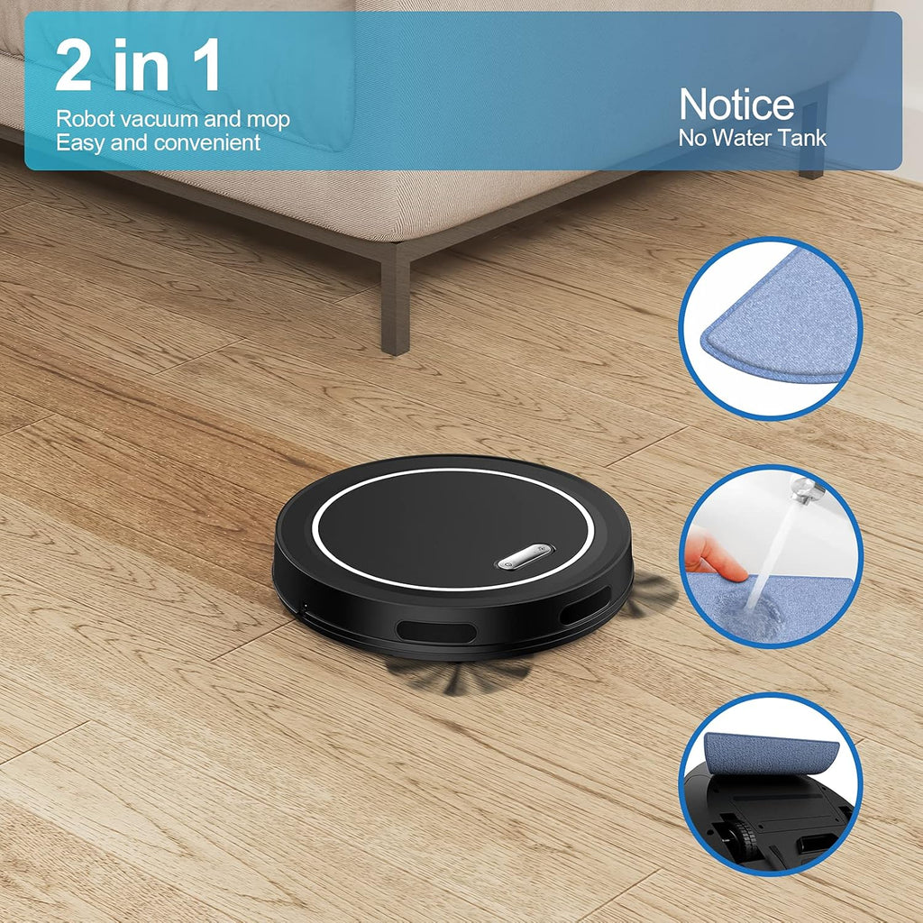 Robot Vacuum Cleaner, 2000Pa Suction, Self Charging, Slim, Wi-Fi/App/Alexa/Remote Control V56854