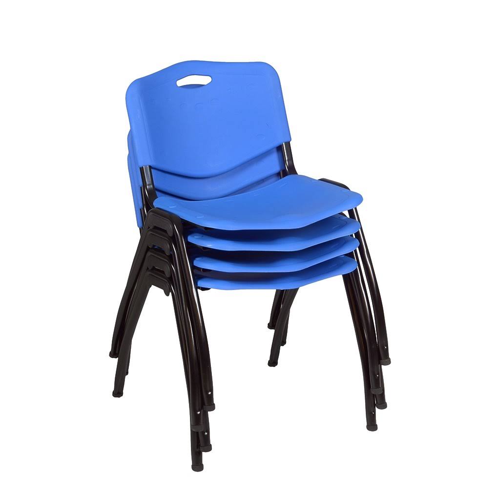 Round Breakroom Table with 4 Stack Chairs K82408