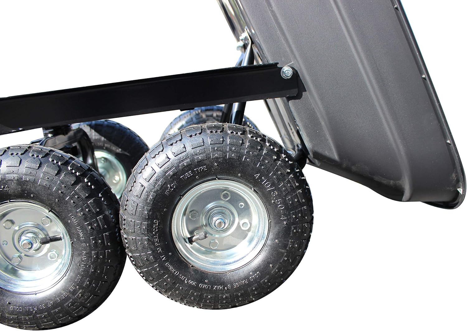 Heavy Duty Garden Dump Cart with Steel Frame and Pneumatic Wheels Z1040