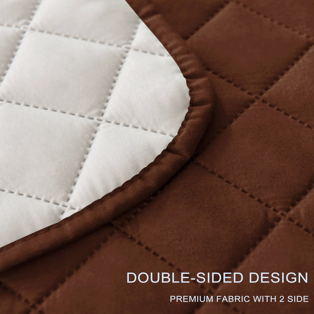 Reversible Recliner Sofa Slipcover with Side Pockets F925