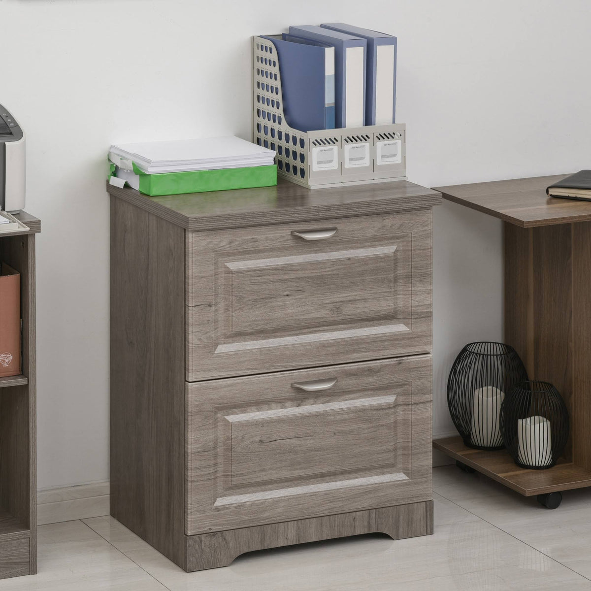 Oak 2-Drawer Lateral File Cabinet E3604