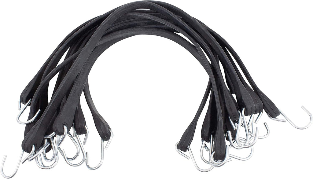 50 Pack 31 EPDM Rubber Tarp Bungee Straps with Crimped Hooks Tie Down Cords C1579
