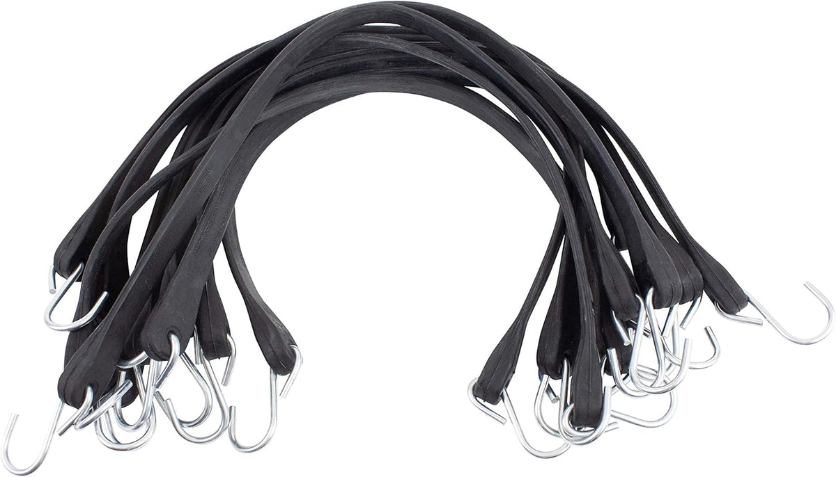 50 Pack 31 EPDM Rubber Tarp Bungee Straps with Crimped Hooks Tie Down Cords C1579