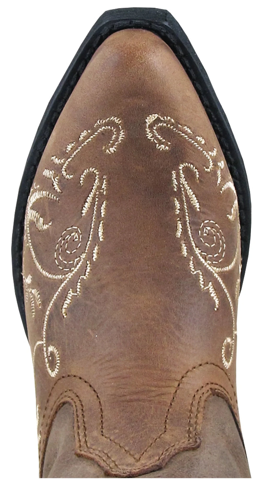 Brown Waxed Distress Western Boots H611