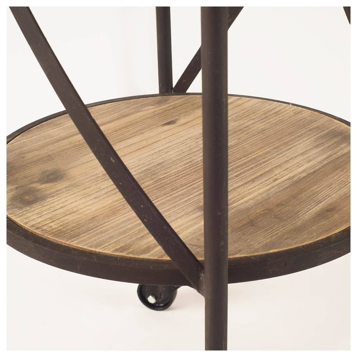 Brown Rolling Cart S677