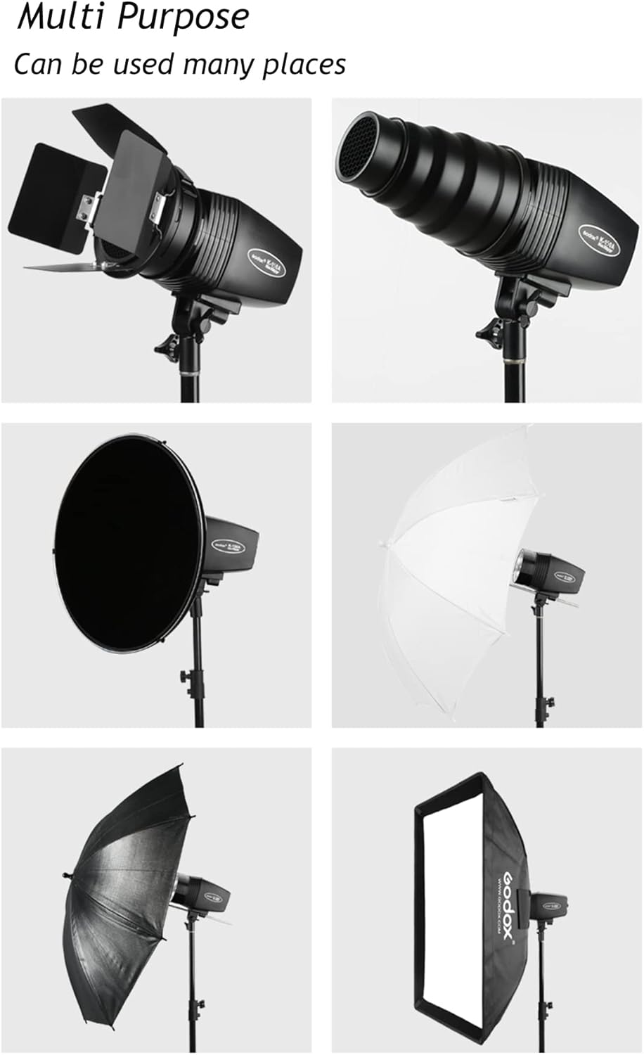 150WS Strobe Studio Flash Light Kit F1158