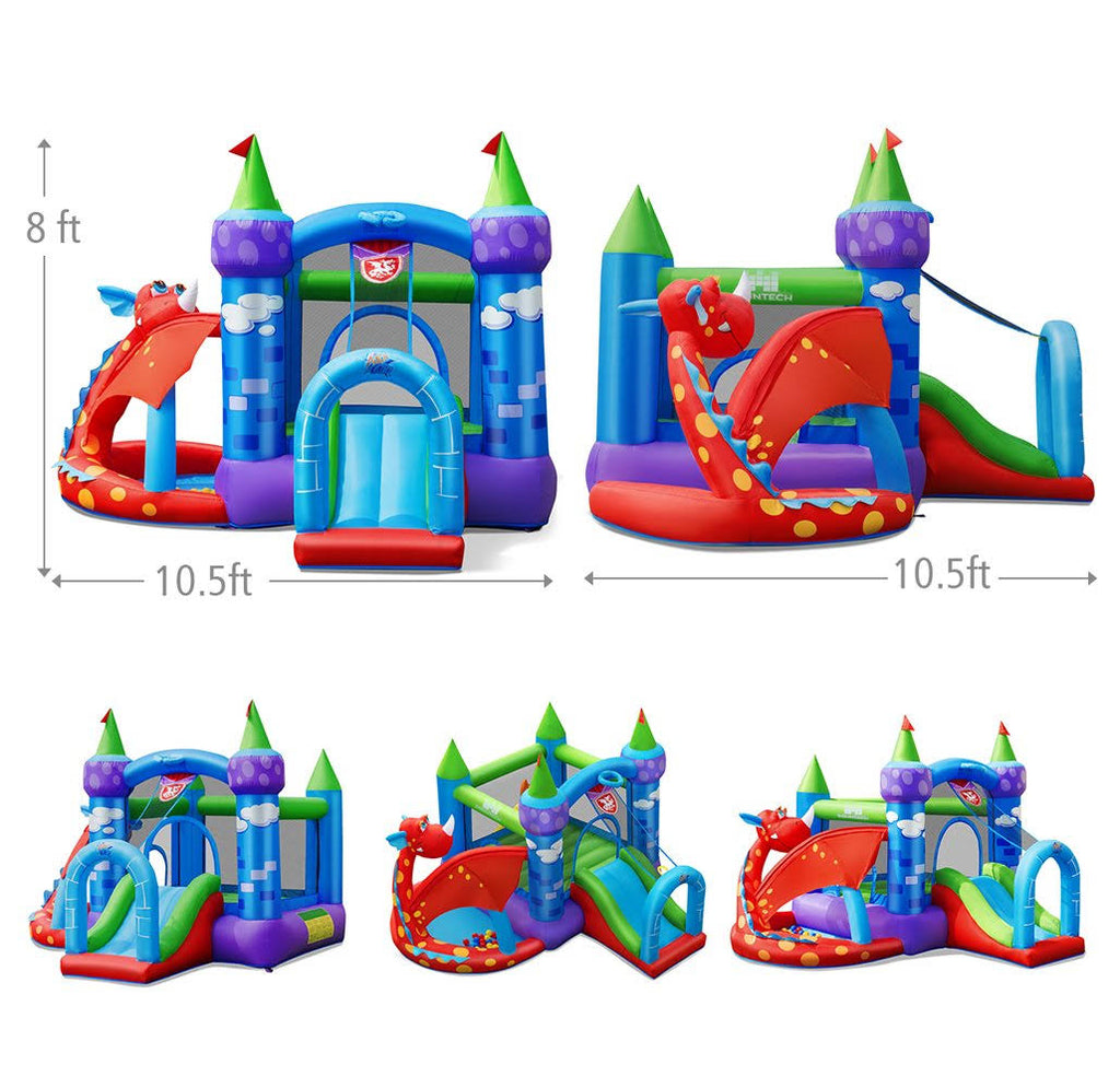 Inflatable Bounce House Dragon Slide Bouncer Castle C8364