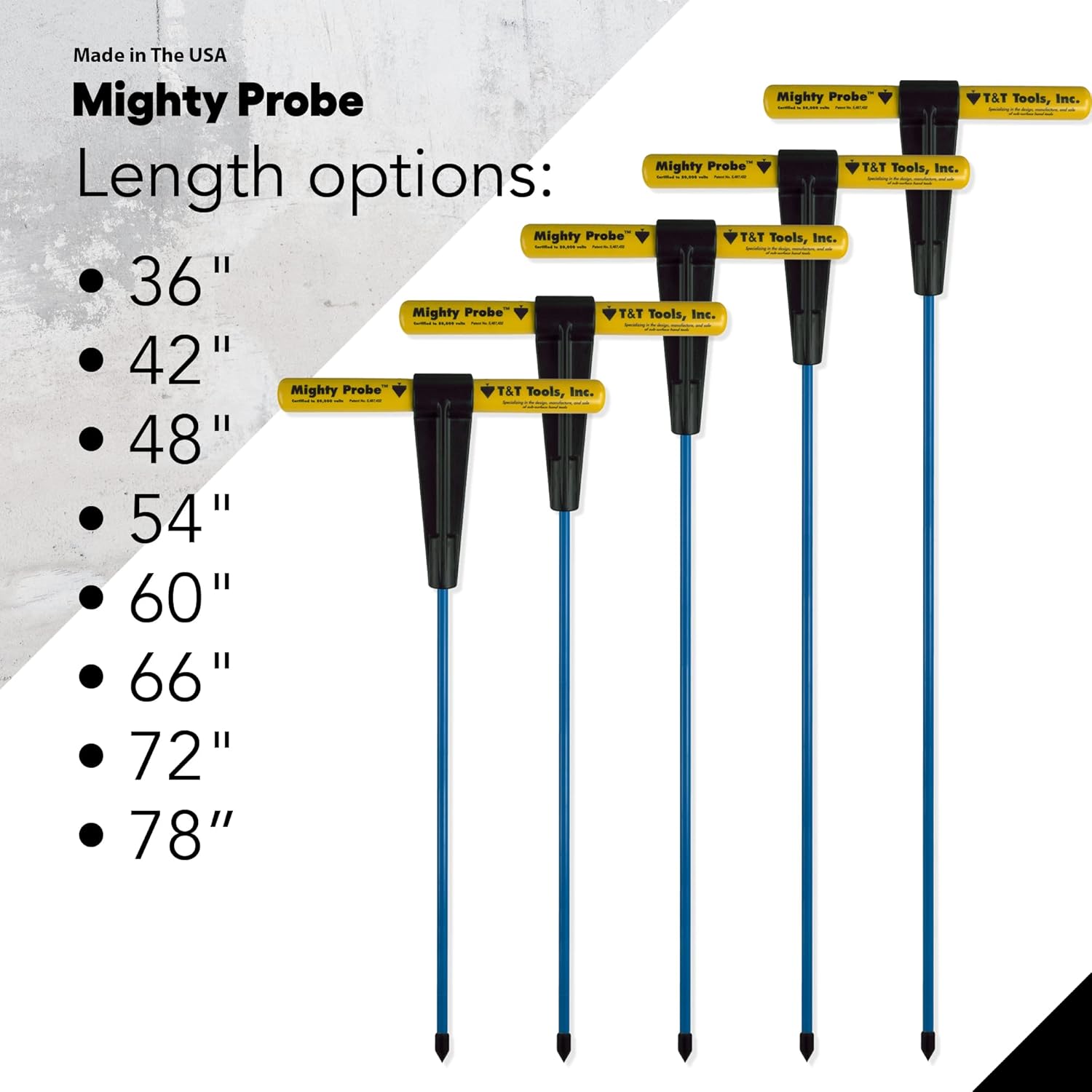 48-Inch Metal Soil Probe, 3/8 Metal Round Rod, Four Pack M746740