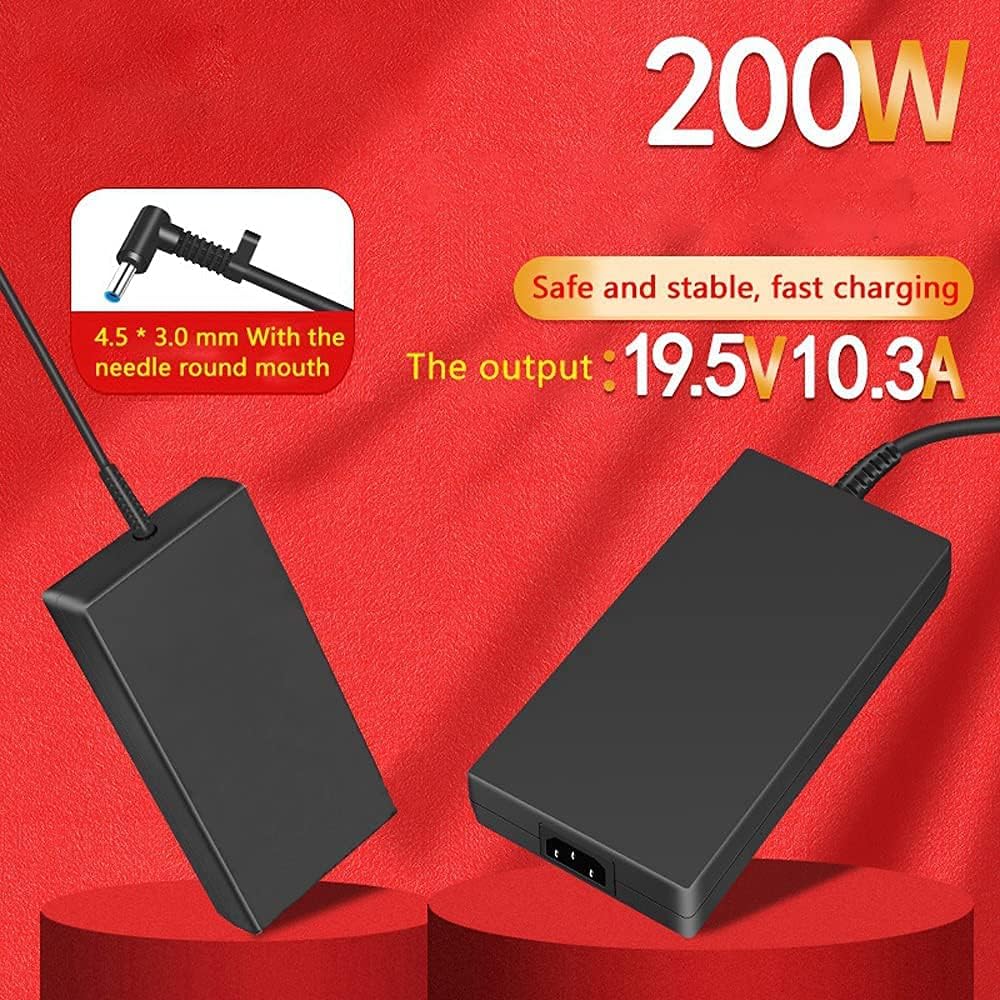 200W AC Charger for HP OMEN Laptop Power Supply Cord Pack of 2 F169