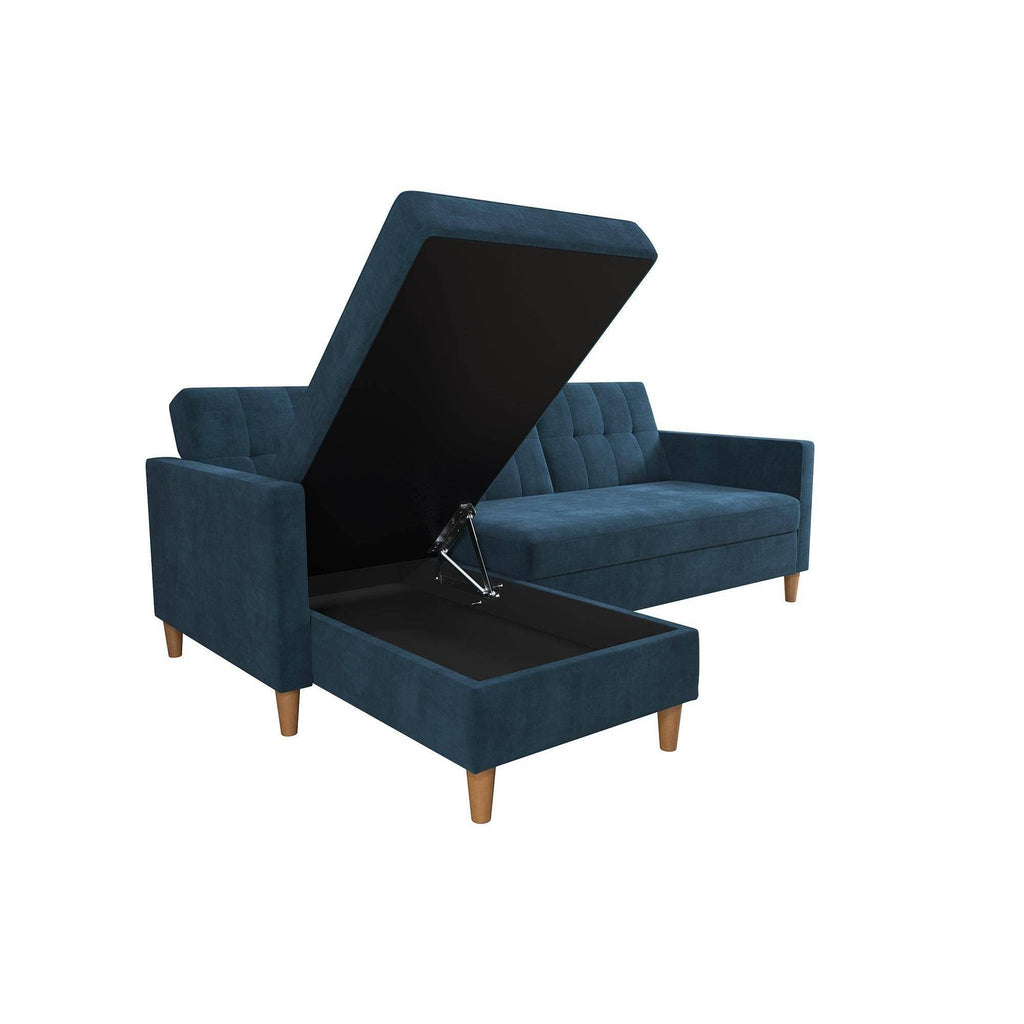 Blue Storage Futon/Sectional R52585