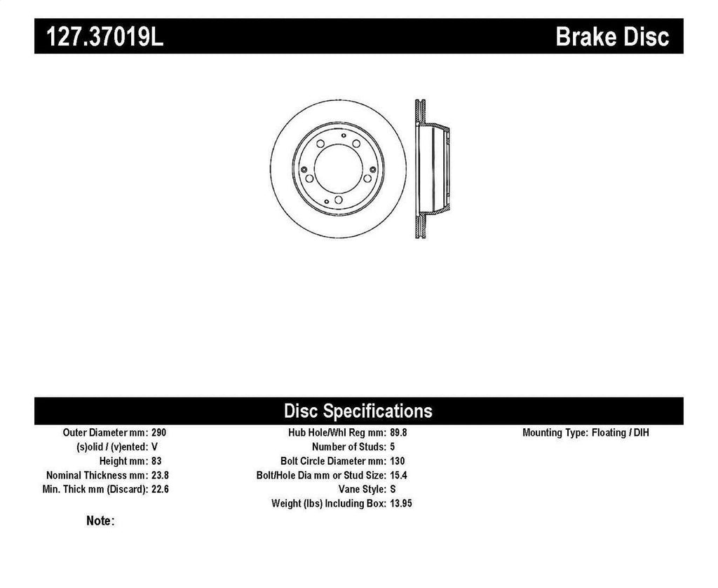 Slotted & Drilled Sport Brake Rotor L461
