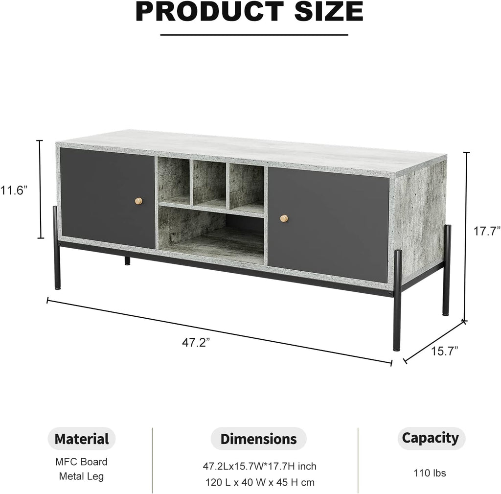 TV Stand with Storage and Open Shelves R234571