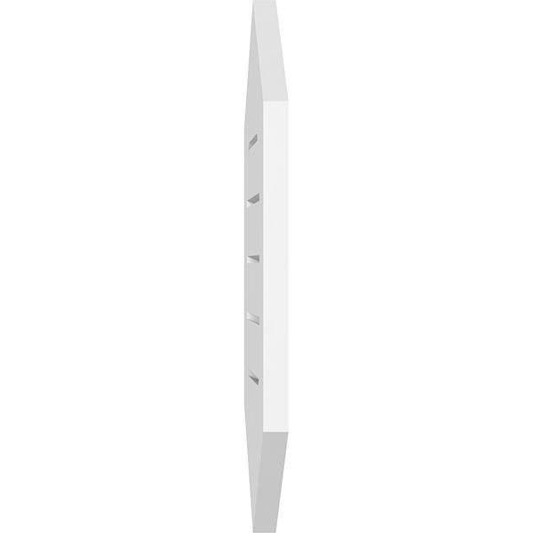 16x22W x 16x22H Vertical Peaked Surface Mount PVC Gable Vent 9/12 Pitch Z38900