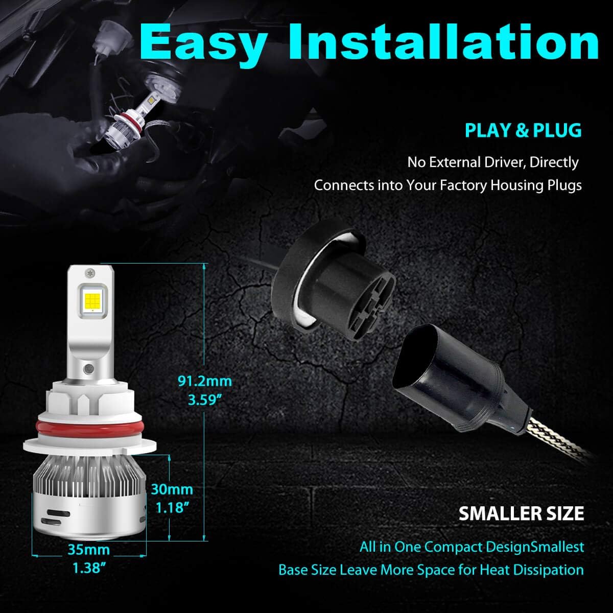 LED Bulbs 6000LM 6000K White Pack of 2 L78110