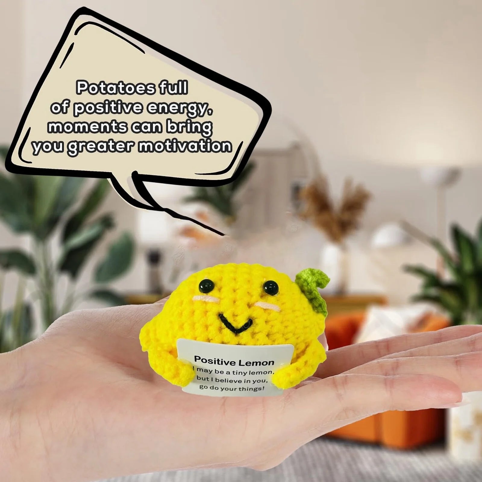 Lemon Potato Cucumber Tomato Wool Crocheted Bag Buckle Pendant T932
