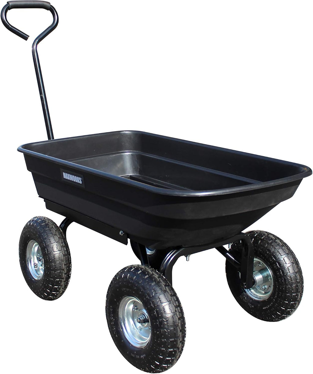 Heavy Duty Garden Dump Cart with Steel Frame and Pneumatic Wheels Z1040